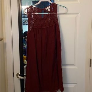 Burgundy dress